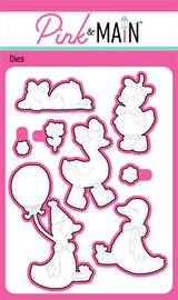 Pink & Main, Clear Stamp & Dies, Silly Goose