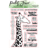 Picket Fence,  Hi Hey, Hello Giraffe Stamp & Die SET