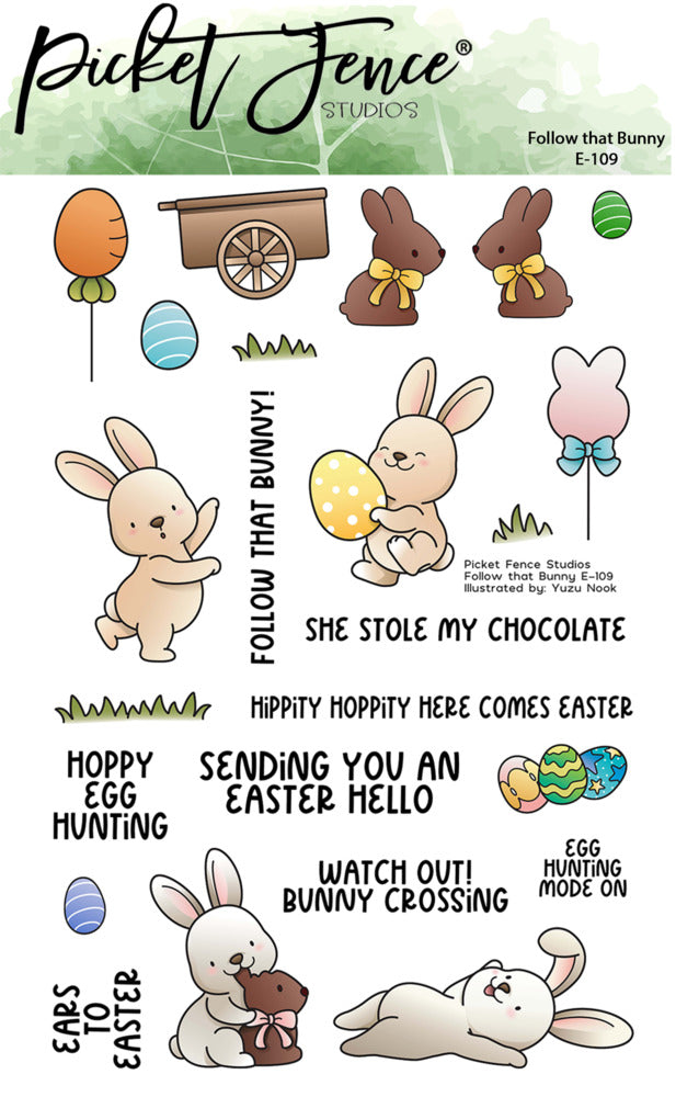 Picket Fence, Clear Stamp, Follow that Bunny Pre-Order