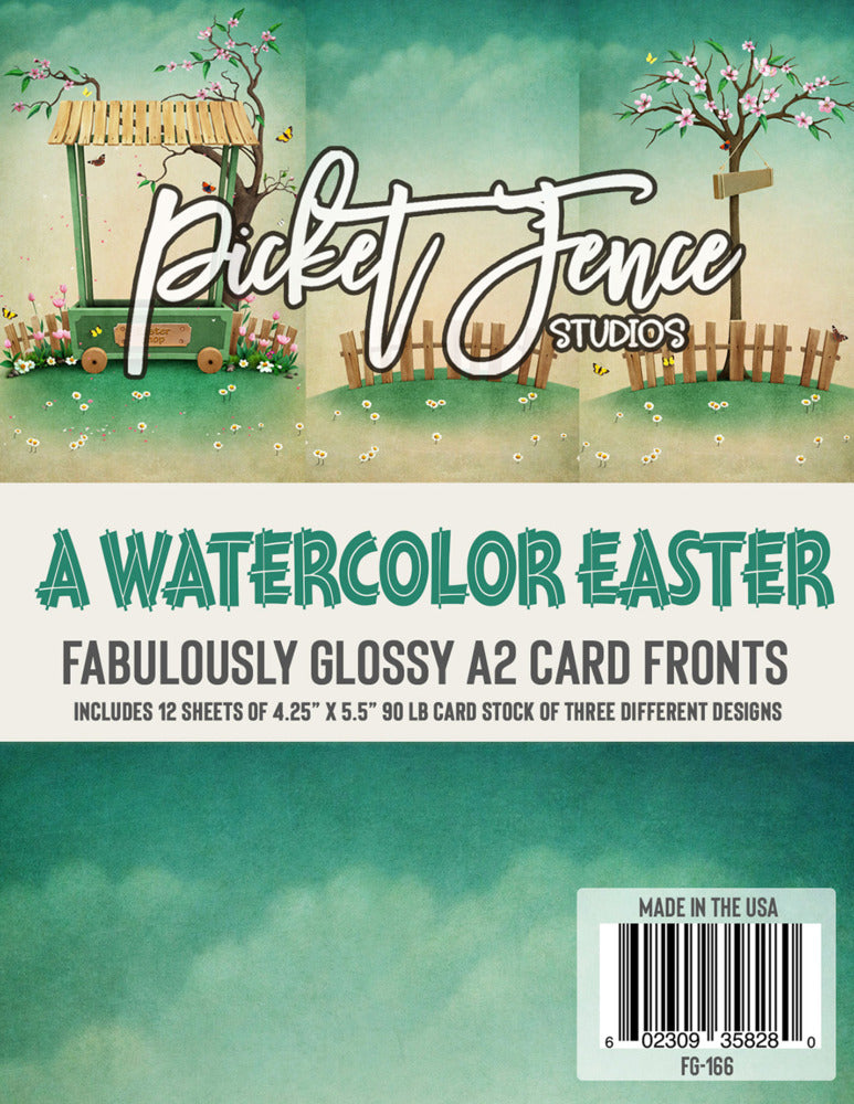 Picket Fencem Fabulously Glossy A2 Card Fronts, A Watercolor Easter Pre-order