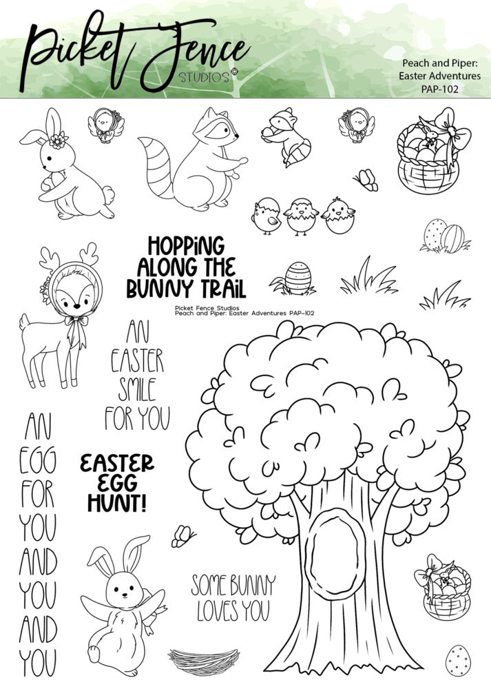 Picket Fence,Clear Stamp, Peach and Piper: Easter Adventures pre-Order