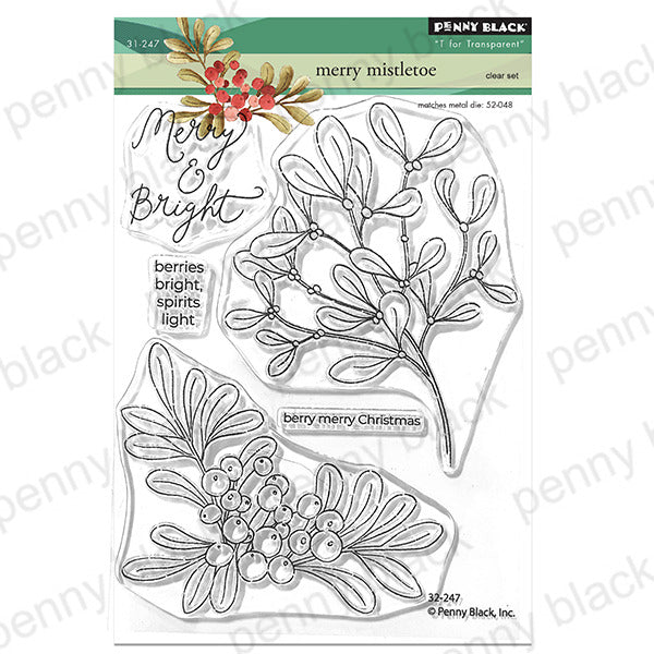 Penny Black, Clear Stamp, Merry Mistletoe Pre-order