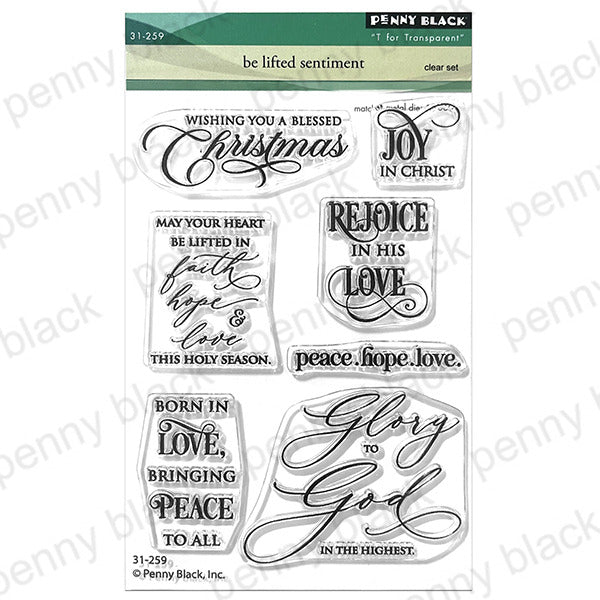 Penny Black, Clear Stamp, Be Lifted Sentiment Pre-order
