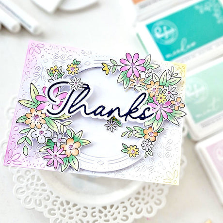 Pink Fresh Studio, Press Plate, Cheerful Blossoms