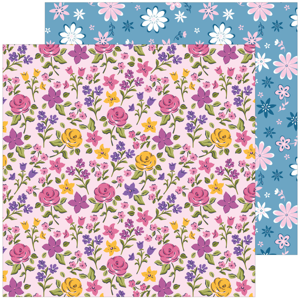 Pinkfresh Studio, 12X12 Patterned Paper, Lovely Lane - Smiles & Laughter
