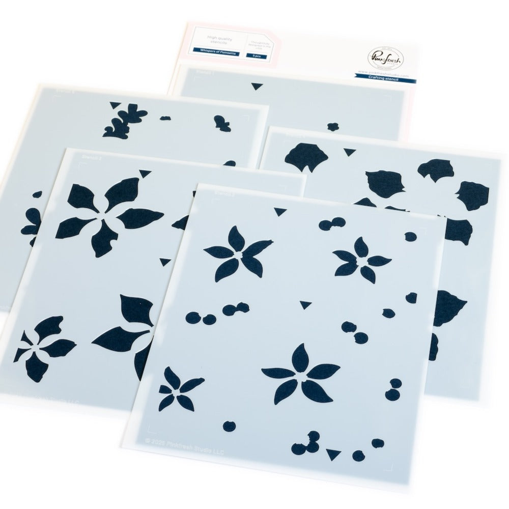 Pink Fresh Studio, Whispers of Poinsettia  Stencil & Die Cut