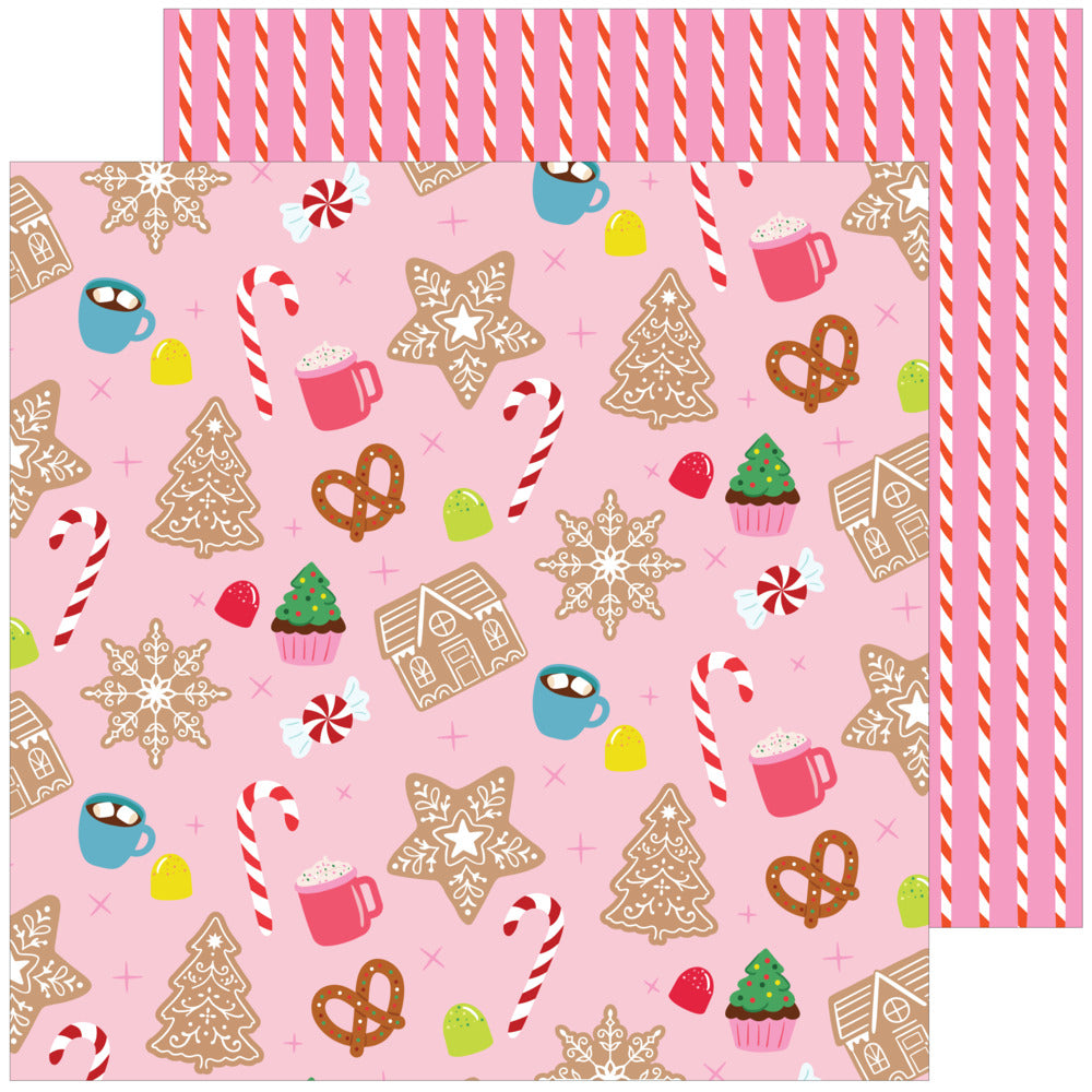 Pinkfresh Studio, 12X12 Patterned Paper, Very Merry Christmas - Made with Love