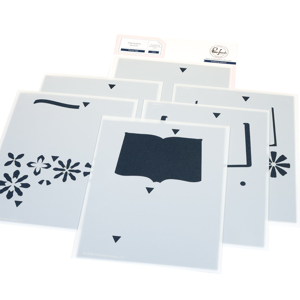 Pink Fresh Studio, Stencil, Floral Tale Pre-order