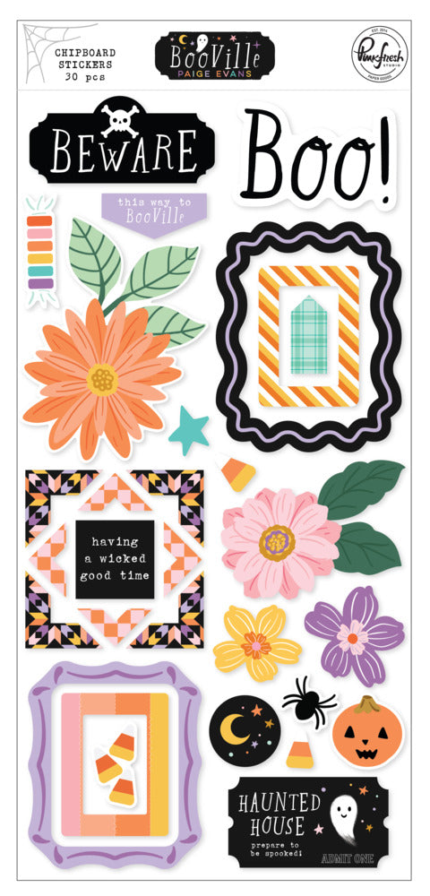 Pink Fresh Studio, Booville Chipboard Sticker Pre-order