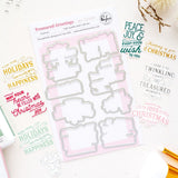 Pinkfresh Studio, Stamp, Treasured Greetings Stamp & Die Cut
