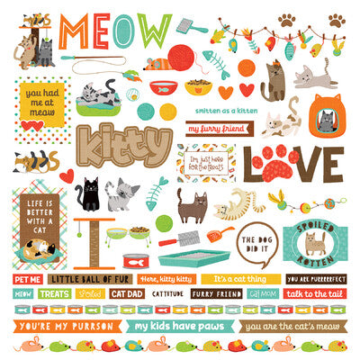 Photoplay Paper, Cat Nip; Element Stickers