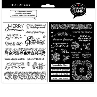 Photoplay; Holiday Sentiments Rub-on Transfers