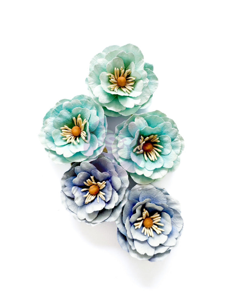 Prima Marketing, A Mermaid's Tale, Paper Flowers - Ocean Mist