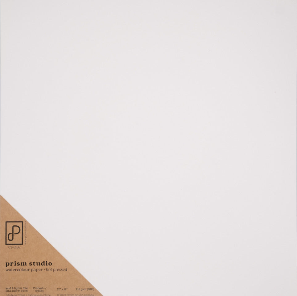 Prism Studio, Water Color, Hot Pressed, 12x12 Paper Collection