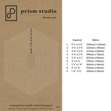 Prism, Die, Nesting Double Stitched Hexagons