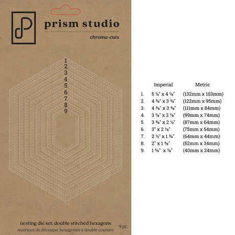 Prism, Die, Nesting Double Stitched Hexagons