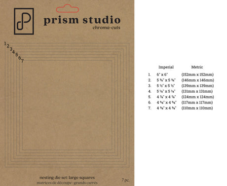 Prism Studio, Chroma-Cuts, Nesting Large Squares