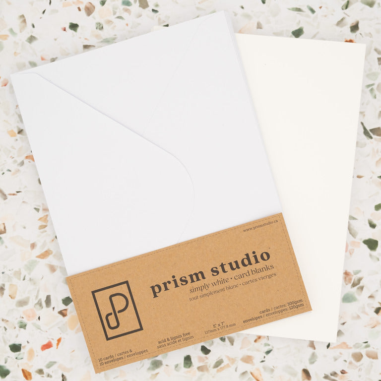 Prism Studio; Card blanks 5 x 7; Simply white