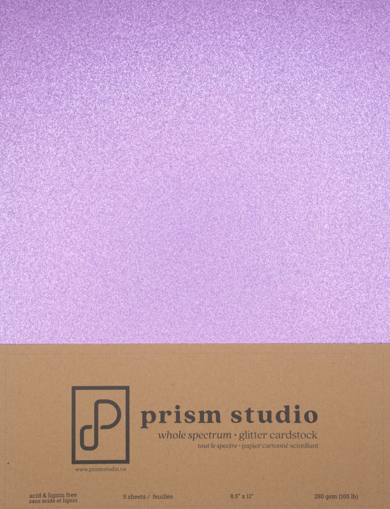 Prism Studio,Whole Studio Cardstock Glitter Pack 8.5x11 - Rubellite
