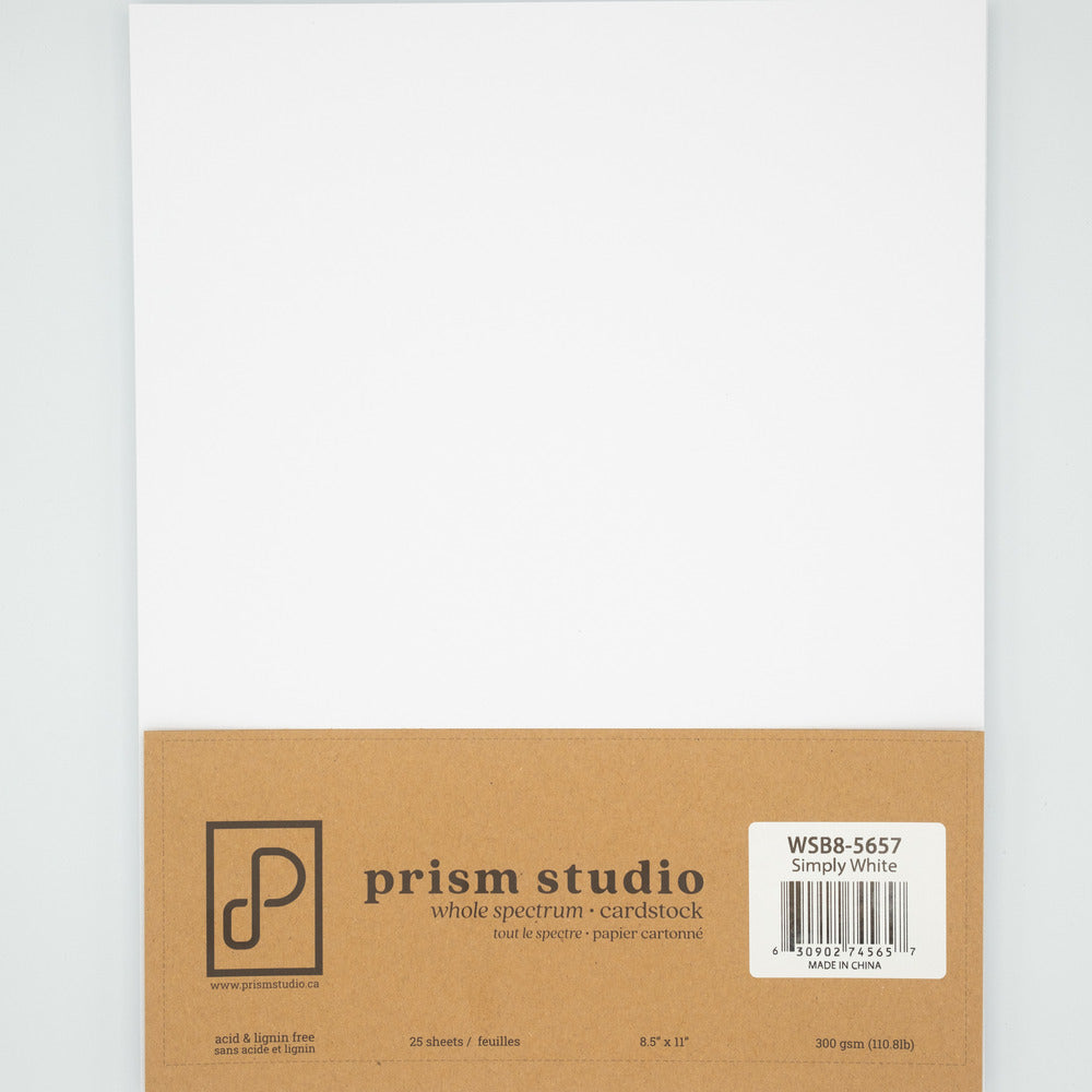 Prism Studio, Whole Spectrum, Simply White Smooth - 8 1/2 x 11 Pack of 25