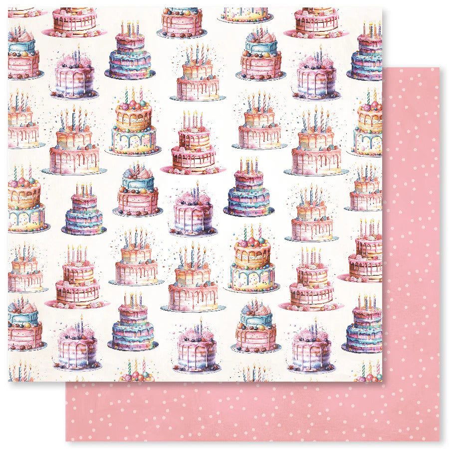 Paper Rose, 12X12 Paper, Birthday Fun Basics B