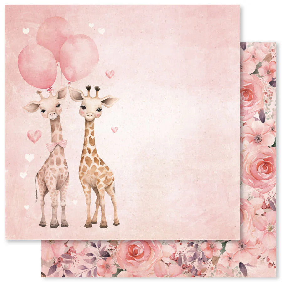 Paper Rose, 12X12 Patterned Paper, Sweet Valentine B