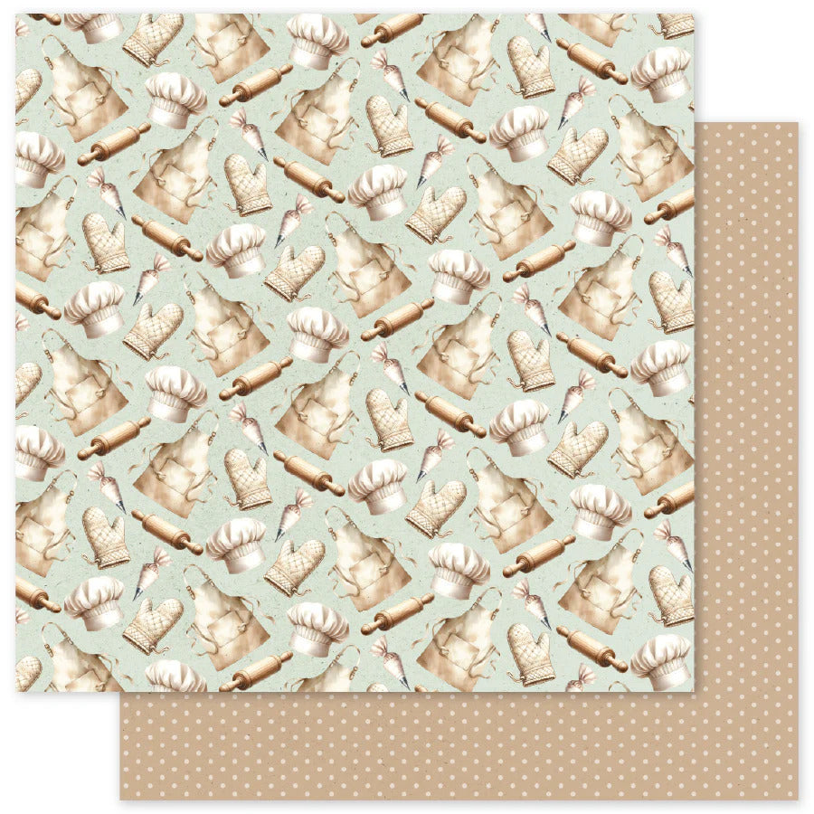 Paper Rose, 12X12 Patterned Paper, Heart & Home Memories B