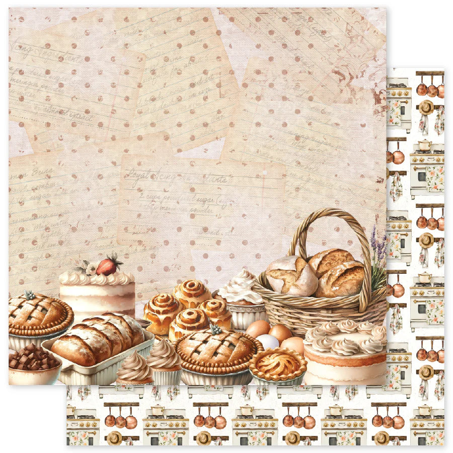 Paper Rose, 12X12 Patterned Paper, Heart & Home Memories D