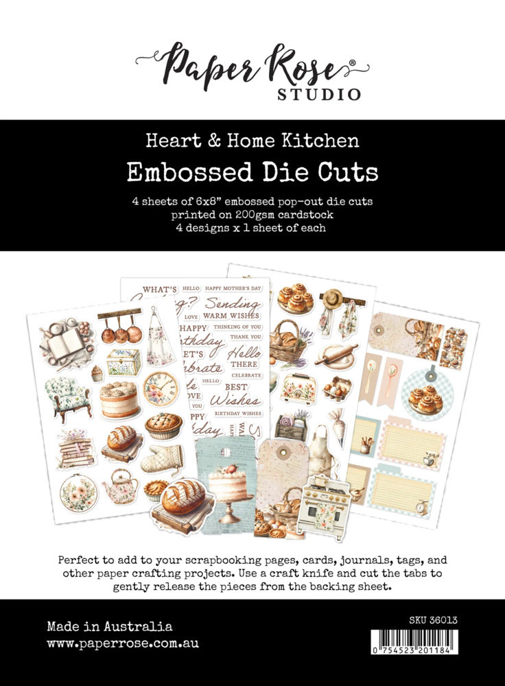 Paper Rose, Embossed Die Cuts, Heart & Home Memories Kitchen