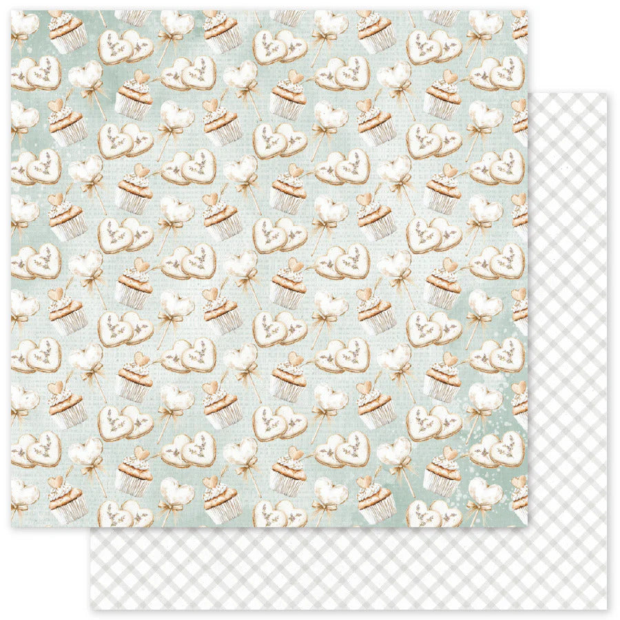 Paper Rose, 12X12 Patterned Paper, Heart & Home Memories Patterns C