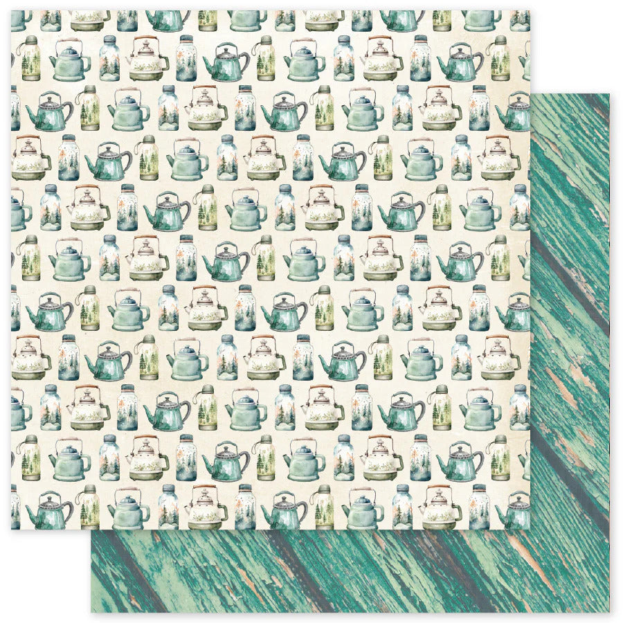 Paper Rose, 12X12 Patterned Paper, Campfire Tales Basics F