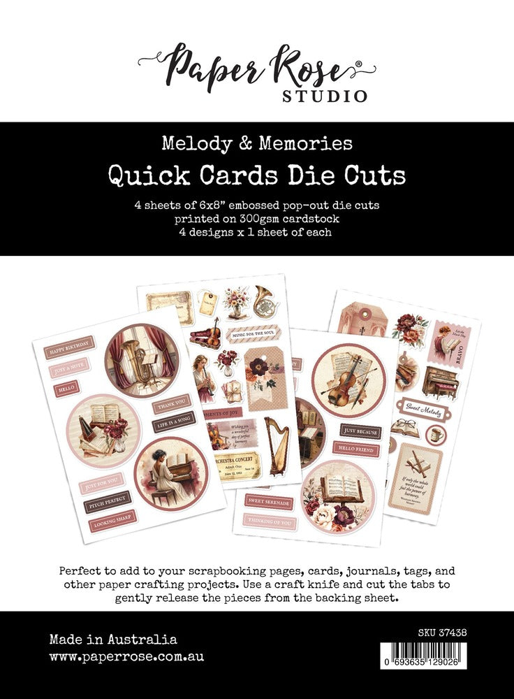 Paper Rose, Quick Cards Die Cut, Melody & Memories Pre-order