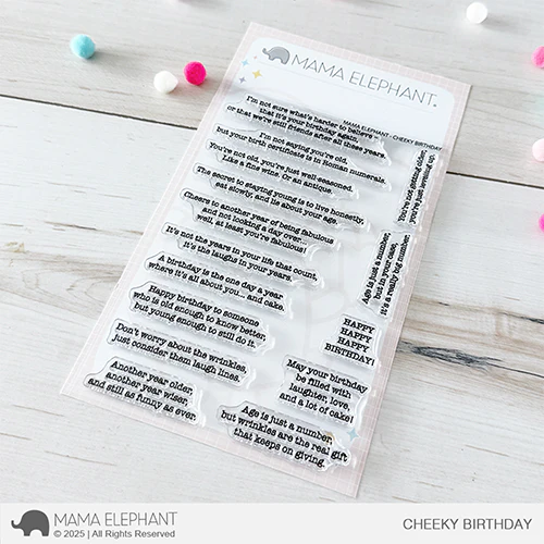 Mama Elephant, Cheeky Birthday Stamp