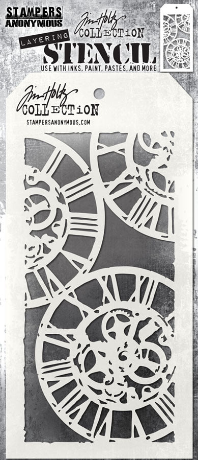 Tim Holtz, Layering Stencil, Clockwork