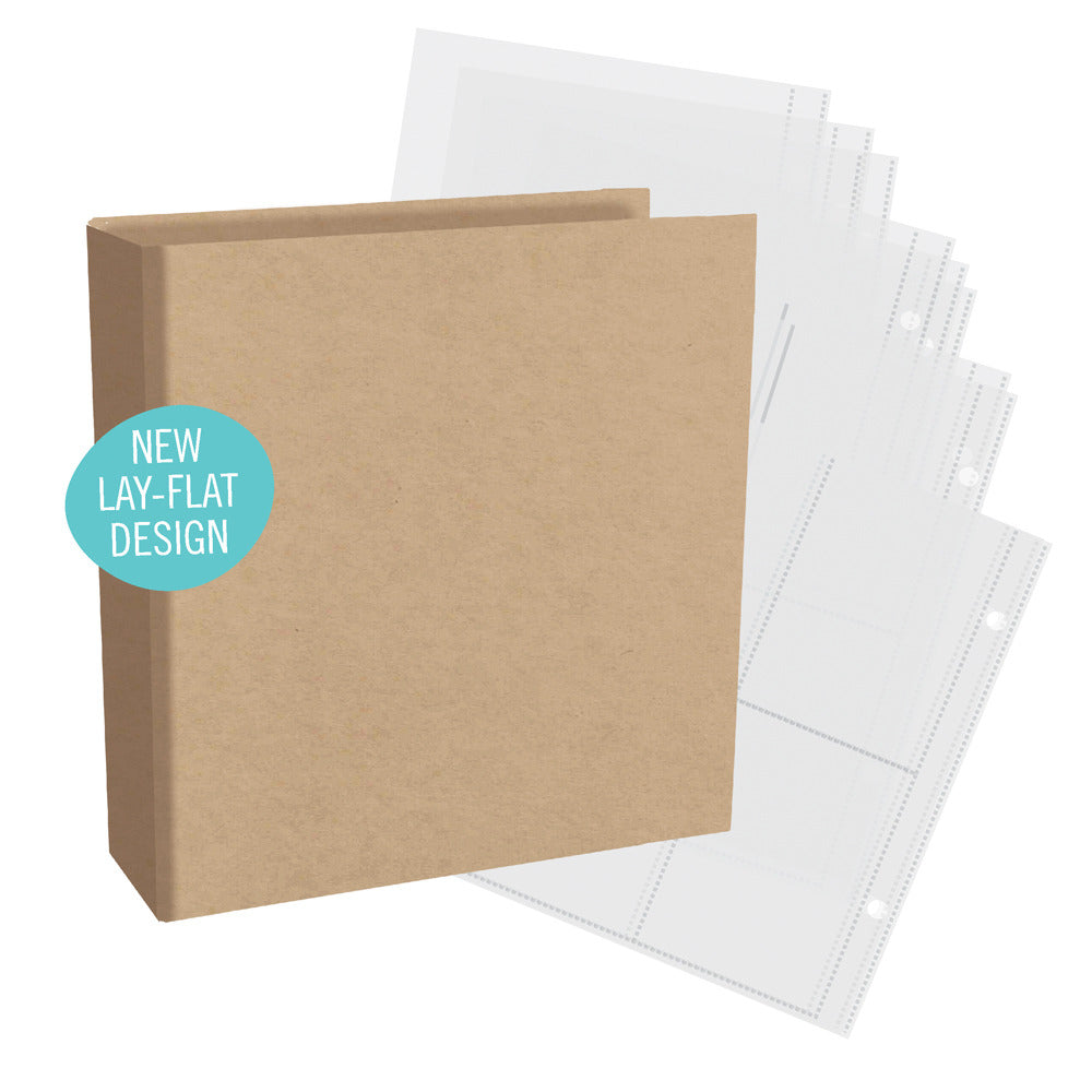 Simple Stories, Sn@p Simple Kraft Chipboard Binder, 6x8