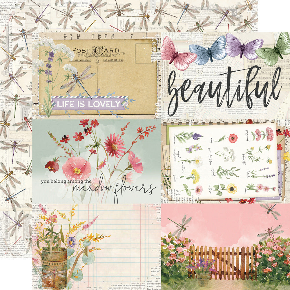 Simple Stories, Simple vintage Meadow Flowers, 4 x 6 Elements