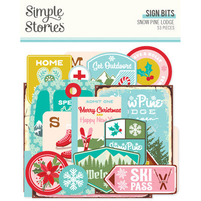 Simple Stories, Snow Pine Lodge; Sign Bits