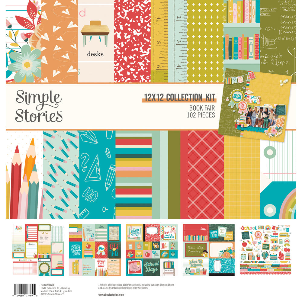 Simple Stories, 12X12 Collection Kit, Book Fair