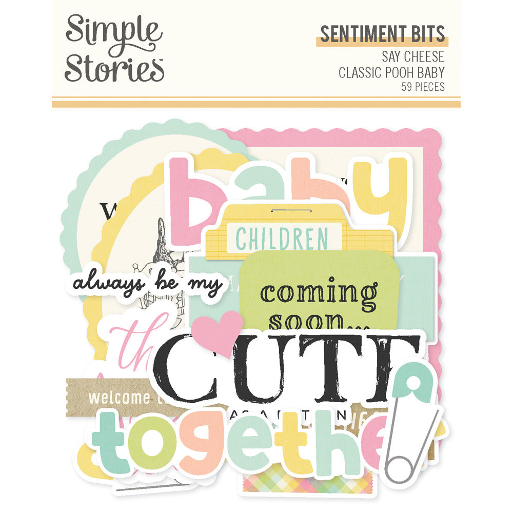 Simple Stories, Sentiment Bits & Pieces, Say Cheese Classic Pooh Baby