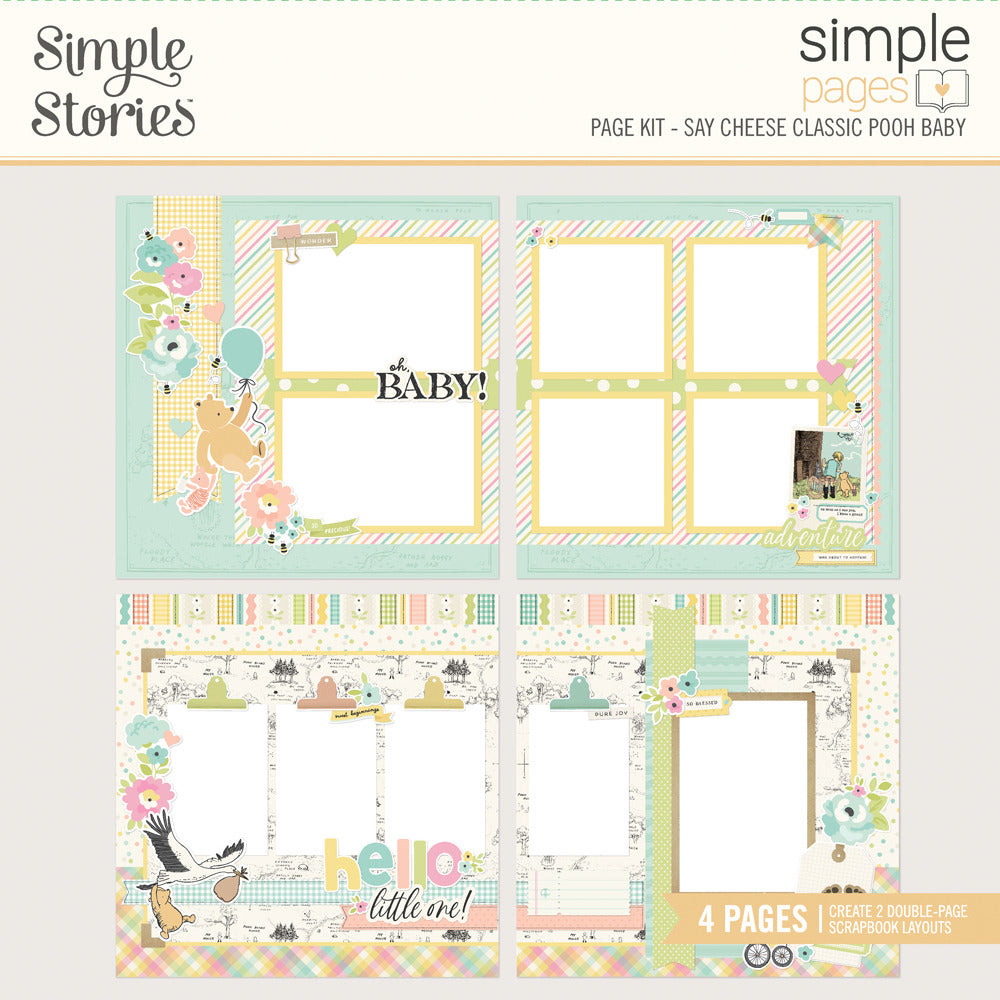 Simple Stories, Page Kit, Say Cheese Classic Pooh Baby