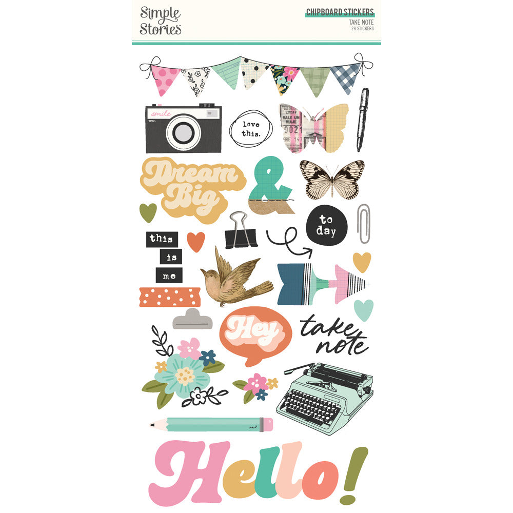 Simple Stories, 6X12 Chipboard, Take Note Pre-order