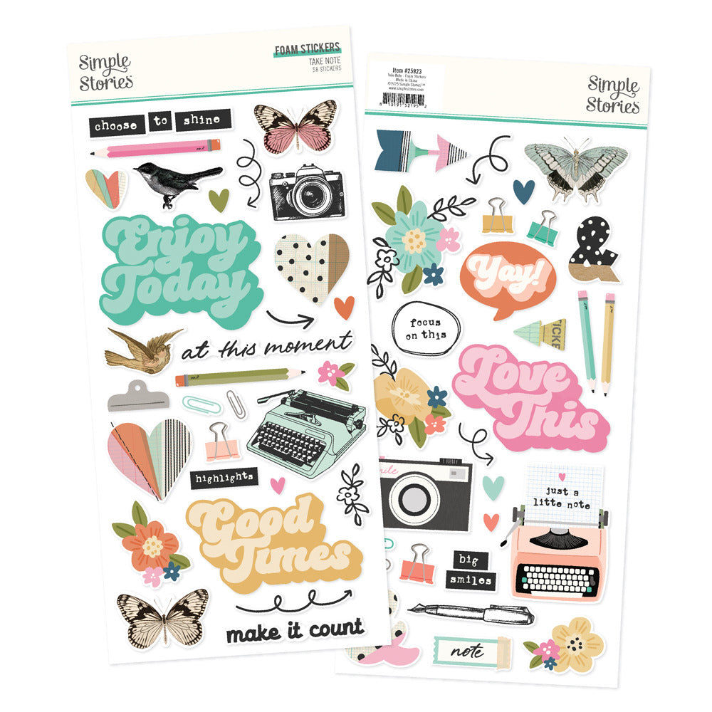 Simple Stories, Foam Stickers, Take Note Pre-order