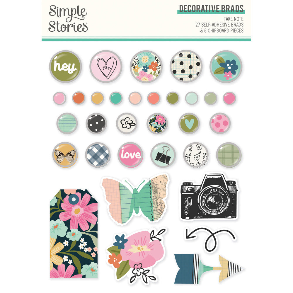Simple Stories, Decorative Brads, Take Note Pre-order