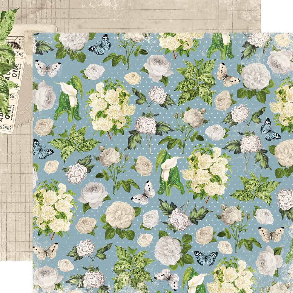 Simple Stories, 12X12 Patterned Paper, Simple Vintage Junk Drawer - Timeless Moments