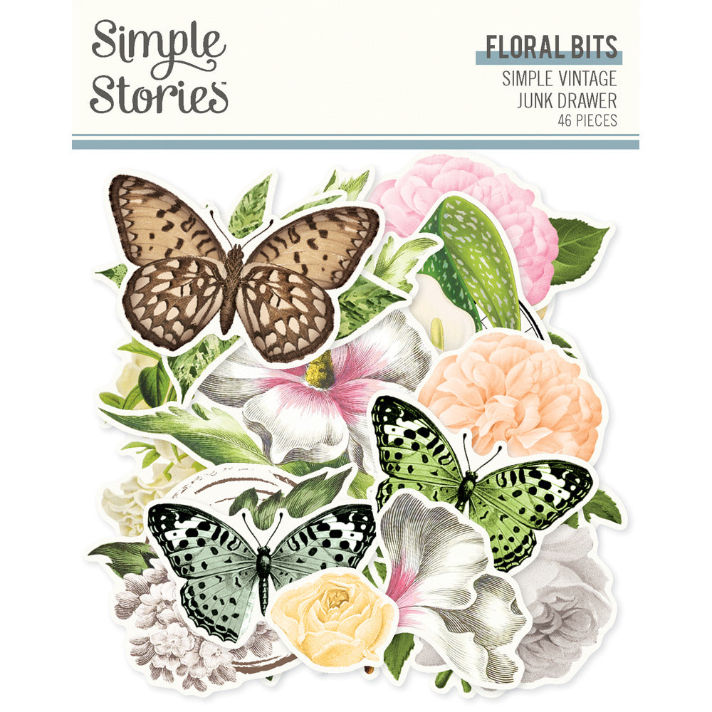 Simple Stories, Floral Bits & Pieces, Simple Vintage Junk  Drawer, Pre-order