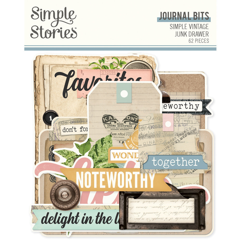 Simple Stories, Journal Bits & Pieces, Simple Vintage Junk Drawer Pre-order
