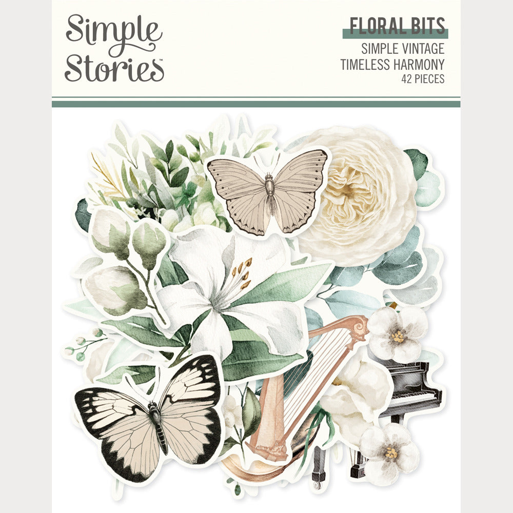 Simple Stories, Floral Bits & Pieces, Simple Vintage Timeless Harmony