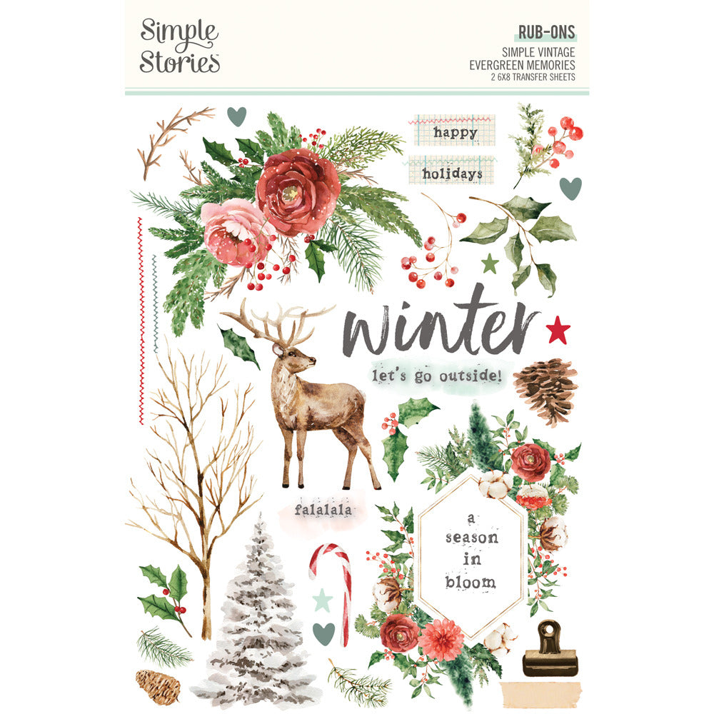 Simple Stories, Rub-ons, Simple Vintage Evergreen Memories