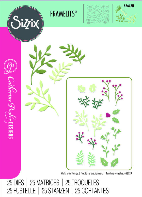 Sizzix; Catherine Pooler Framelits; Happy Holly Days #2