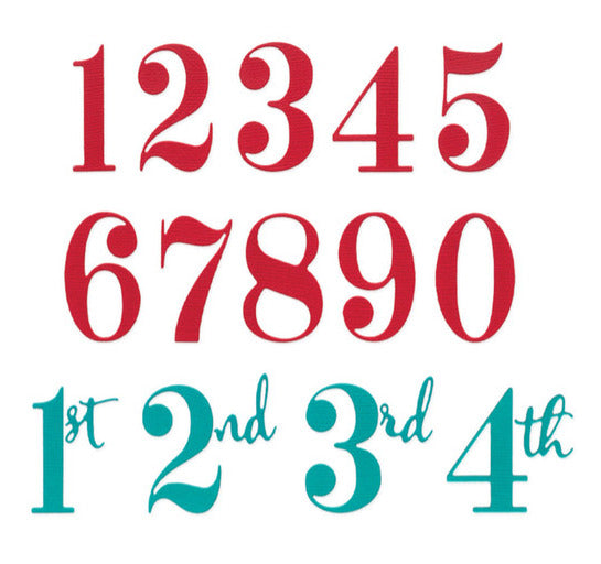 Sizzix, Thinlits Die Set, Grand Numbers